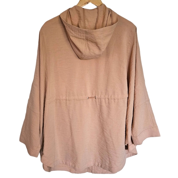 Nikki Jones Montreal tan full zip hooded poncho jacket‎ - Picture 7 of 12